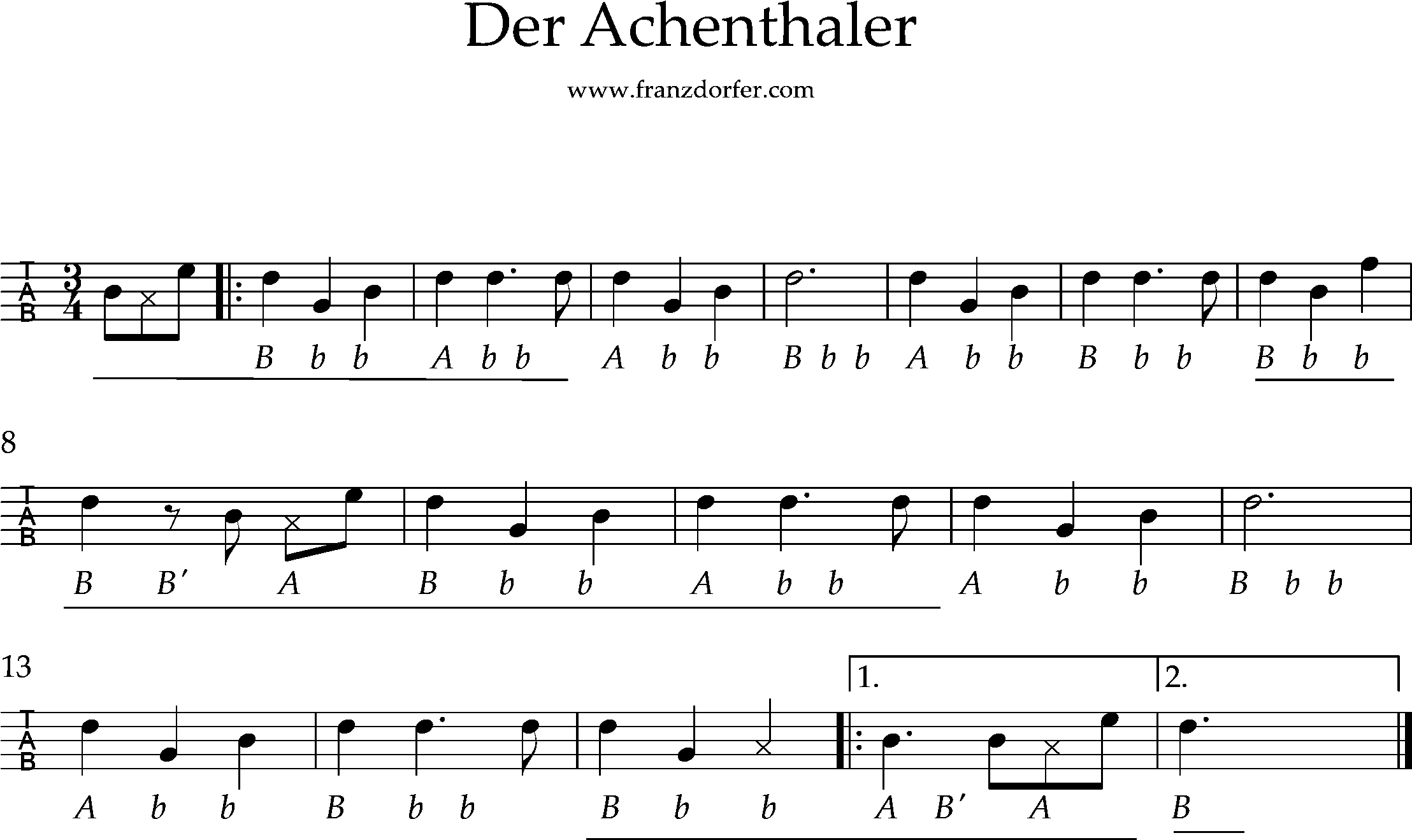 Griffschrift - Der Achenthaler Plattler